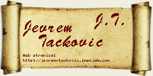 Jevrem Tacković vizit kartica